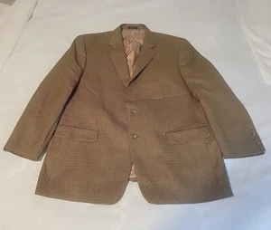 Blazer Lauren Ralph Lauren Para Hombres Talla 48R Chaqueta Pata de Gallo Marrón Lana Abrigo Deportivo - Imagen 1 de 12