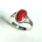Coral Ring/ Red Coral Ring/Moonga Ring In Starling Silver925 Handmade Ring For M