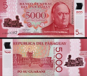 Paraguay 5000 Guaranies 2022 (2023), UNC, POLYMER, P-234d - Picture 1 of 3