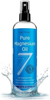 Spray de aceite de magnesio puro - grande 12 fl oz (dura 9 meses) - magnesio grado USP Foto 1 de 4