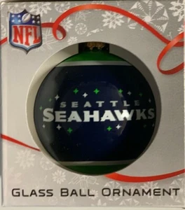 Seattle Seattle Shatter Proof Single Ball Glass Christmas Ornament NFL Football - Picture 1 of 2
