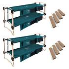 Disc-O-Bed Large Cam-O-Bunk Bunked Double Cot (2 Pack) & Leg Extensions (2 Pack)