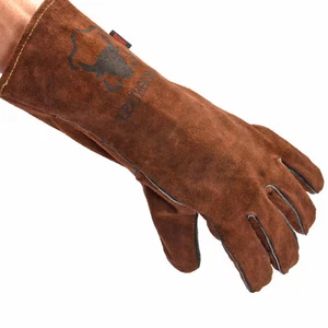 Grillhandschuhe Ofenhandschuhe Grill BBQ Hitzebeständig - Leder Premium Qualität - Bild 1 von 5