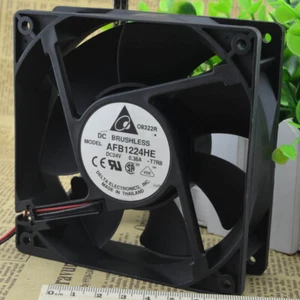 DELTA AFB1224HE 24V 0.36A 12cm 12038 2-wire Chassis Industrial Cooling Fan - Picture 1 of 5