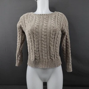 Philosophy Womens Chenille Sweater XS Tan Softgirl Cozy Capsule Lounge - Picture 1 of 12