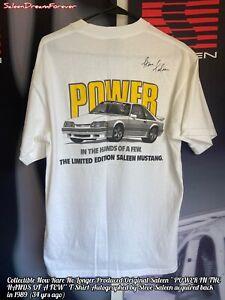 RARE SALEEN FOXBODY MUSTANG SHIRT NOS FRM 1989 NOS AUTOGRAPHED BY STEVE S FORD