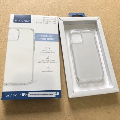 Funda rígida transparente ajustada Insignia para iPhone 12 Mini 5,4"" delgada Estuche Coque Foto 1 de 4