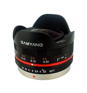 Samyang 7.5mm Ultra Wide Angle Fisheye Lens for Micro Four Thirds Cameras -Black