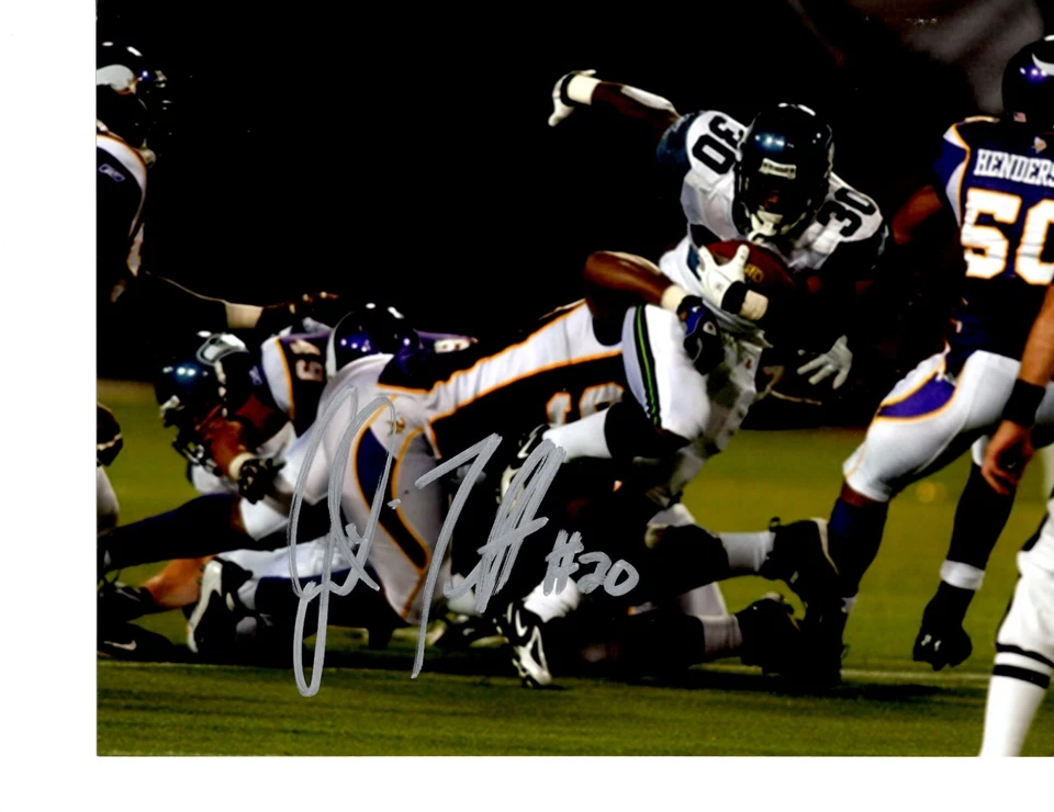 SEATTLE SEAHAWKS SIGNED JUSTIN FORSETT 8X10 PHOTO COLOR NFL L@@K! PROOF!  - Image 1 of 1