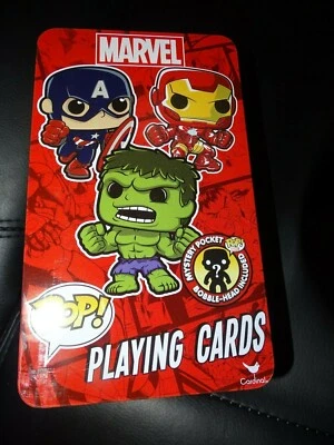 Marvel POP Card Set with Tin No Mystery pocket bobble head - Image 1 of 3