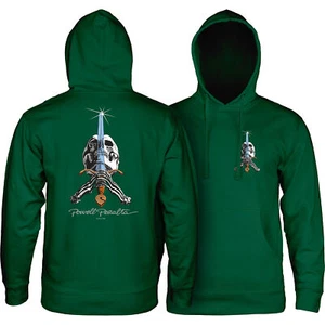 Powell Peralta Skateboard Hoody Skull and Sword Alpine Green - Picture 1 of 3