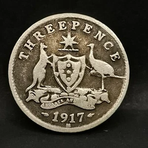 3 PENCE SILBER 1917 GEORGE V AUSTRALIEN / AUSTRALIA / SILVER - Bild 1 von 2