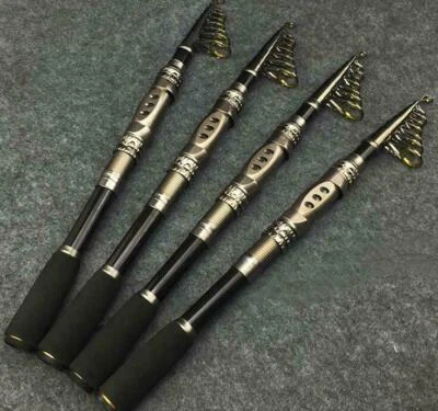 Carbon Telescopic Rod Fishing Poles Spinning Rods Ultra Light 1.8M-3.3M Trolling - Image 1 of 4