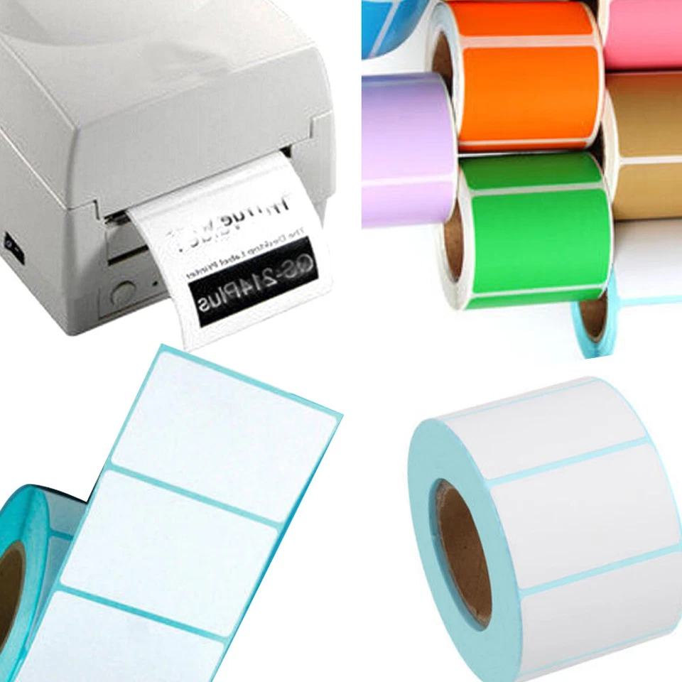 Thermal Label Print Tags Price Sheets Color Paper Blank Shipping Pack Label Lot - Image 1 of 3