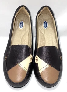Dr. Scholl's Color Block Leder doppelte Air-Pillo Halbschuhe Größe 8,5 W braun B*O - Bild 1 von 9