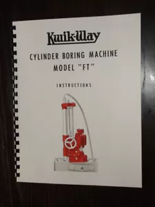 Kwik Way Model FT Portable Boring Bar Manual - Picture 1 of 1