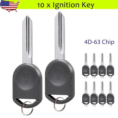 Llave de encendido de 10 transpondedores para coche 4D63 chip 80 bits para Ford Lincoln Mazda Mercury Foto 1 de 4