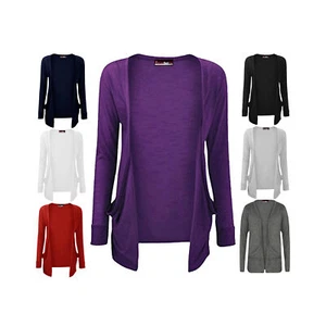 Girls Cardigan Boyfriend Plain Long Sleeve Fashion Open Top Age 5 - 14 Years - Picture 1 of 16