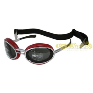 Occhiali Baruffaldi Sfericum Pad metallo cromato cuscini in pelle colore rosso - Foto 1 di 1