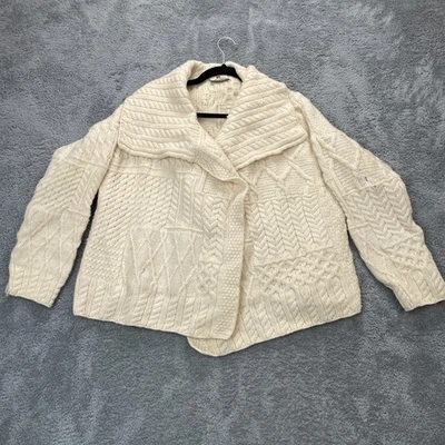 Suéter Carraig Donn Mujer XXL Beige Cárdigan Lana Merino Tejido Aleraciones Foto 1 de 4