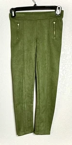 Janie and Jack Olive Green Faux Suede Pants - Size 8 - Picture 1 of 4