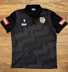 Perth Glory FC Team Issue Media Polo Shirt Jersey A-League Macron Mens L - Bild 1 von 5