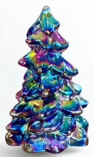 New ListingChristmas Holiday Tree - Sugar Plum Carnival Glass - Mosser USA - Large 8"