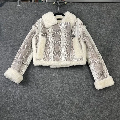 Chaqueta de cuero para mujer PHILIPP PLEIN pitón calavera y huesos talla XS Foto 1 de 4