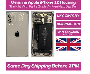 Genuine Apple iPhone 12 Housing Starlight With Parts Grade A+ Free Next Day Del - Picture 1 of 10