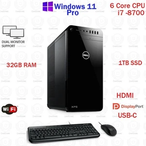 Dell XPS 8930 Desktop PC 6-Core  i7-8700 CPU 32GB RAM 1TB SSD Win11 Office 2024 - Picture 1 of 3