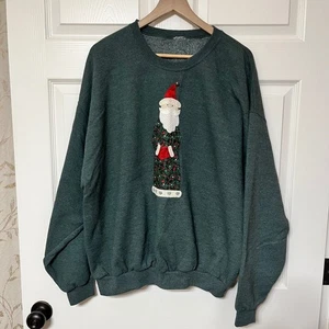 Vintage Santa Claus Crewneck Sweatshirt Women's Christmas Holiday Top - Picture 1 of 3
