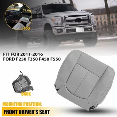 Cubierta de asiento de cuero inferior izquierda para Ford F-250 F-350 F-450 Super Duty 2011-2016 Foto 1 de 4