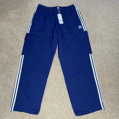adidas 3 stripes Cargo Pants Blue Indigo Men’s Size Extra Large HR3362 New NWT  - Image 1 of 4