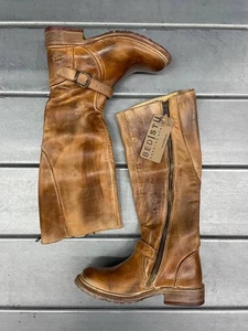 Bed Stu Cobbler Series Glaye Reitstiefel Damen 6 braune hohe Lederstiefel - Bild 1 von 13