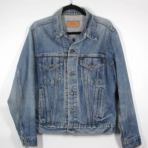 Vintage LEVIS 70506-0217 Patina Denim Trucker Jacket Medium-40R I USA Made 577 - Picture 1 of 21