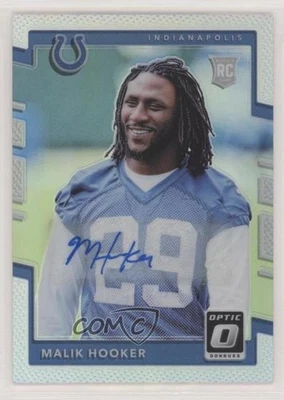 2017 Donruss Optic Rookies Holo Auto /99 Malik Hooker #118 Rookie Auto RC - Image 1 of 2