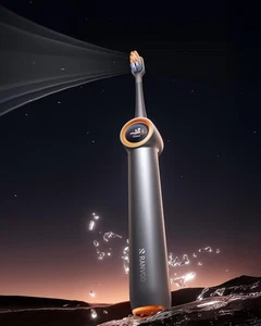 [Vibrating & Flossing 2-in-1] AirJet Bubble Elektrische Schallzahnbürste, 100% P... - Bild 1 von 9