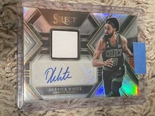 2022-23 Select DERRICK WHITE Silver Prizm Game Used Patch Auto Celtics /199 MINT