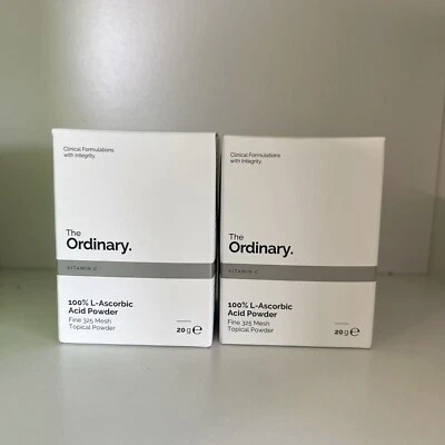 2 x The Ordinary 100% L-Ascorbic Acid Powder 20G each NIB - Image 1 of 2