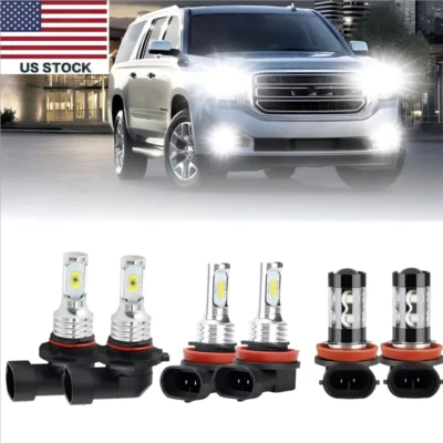 Para GMC Terrain 2010-2015 - Farol de LED feixe Hi/Lo + combo de luz de neblina 6x lâmpadas - Imagem 1 de 4