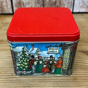 Vintage Potpourri Press Charles Dickens A Christmas Carol Square Tin - Picture 1 of 10