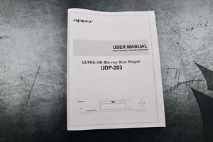 New OPPO UDP-203 Ultra HD Blu-ray Disc Player User Operating Instructions Manual - Picture 1 of 3