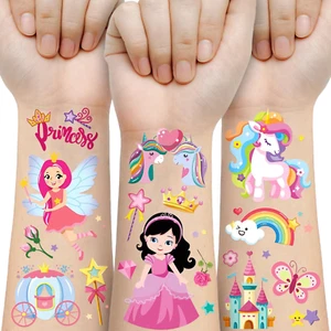 Princess Temporary Tattoos for Kids - 270+ Rainbow & Unicorn Designs - Picture 1 of 8