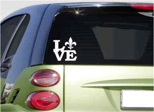 "PEGATINA FLOR DE LIS LOVE 6" *F228* Calcomanía Nueva Orleans Luisiana Francesa - Imagen 1 de 1