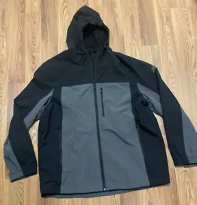 ZeroXposur Rocker Jacket Men XXL Black Gray Waterproof Hooded Full Zip Softshell - Picture 1 of 13