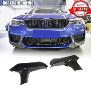 Parachoques delantero de fibra de carbono real para BMW F90 M5 2018-2020 canards divisores de esquina - Imagen 1 de 12