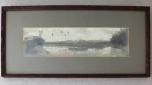Antique Rice & Perkins Panoramic Photograph Honolulu Oahu Hawaii Taro Field 15½" - Picture 1 of 8