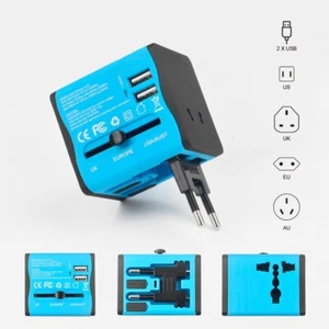 International Travel Adapter Universal Power Adaptor European Plug All In One - Picture 1 of 9