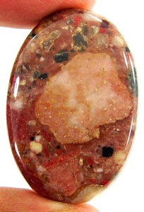 55.25 Ct Natural Chert Breccia Loose Gemstone Cabochon Wire Wrap Stone - 22012 - Picture 1 of 3