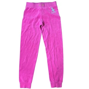 Juicy Couture Girls 10 Pink Velour Pants Sweatpants Stretch Comfort - Picture 1 of 6